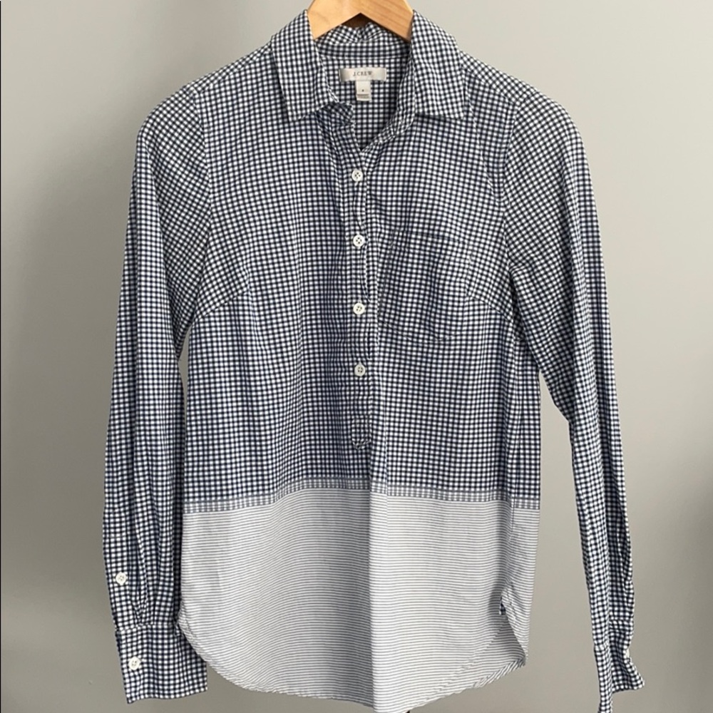 J. Crew blue button down shirt
